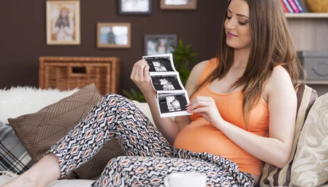 Ultrasound growth scan used to monitor fetal development in pregnancy