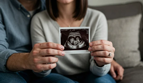Pregnancy scan performed by a fetal medicine specialist