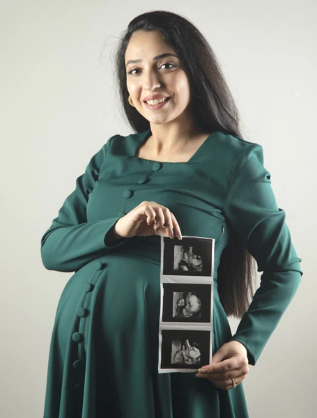 Fetal monitoring using Doppler ultrasound to check circulation and baby’s development